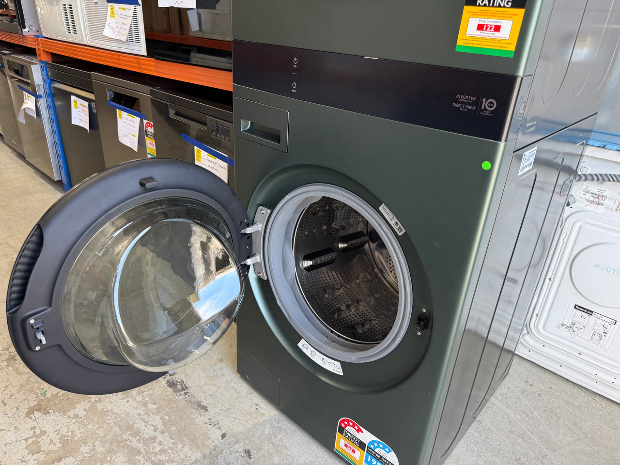 Buy Transportation damaged LG 19 kg / 10 kg AI WashTower™ All-In-One Stacked Washer Dryer – Forest Green (WWT-1910FG) |  | [product_variant] | Second Hand Appliances Geebung Brisbane