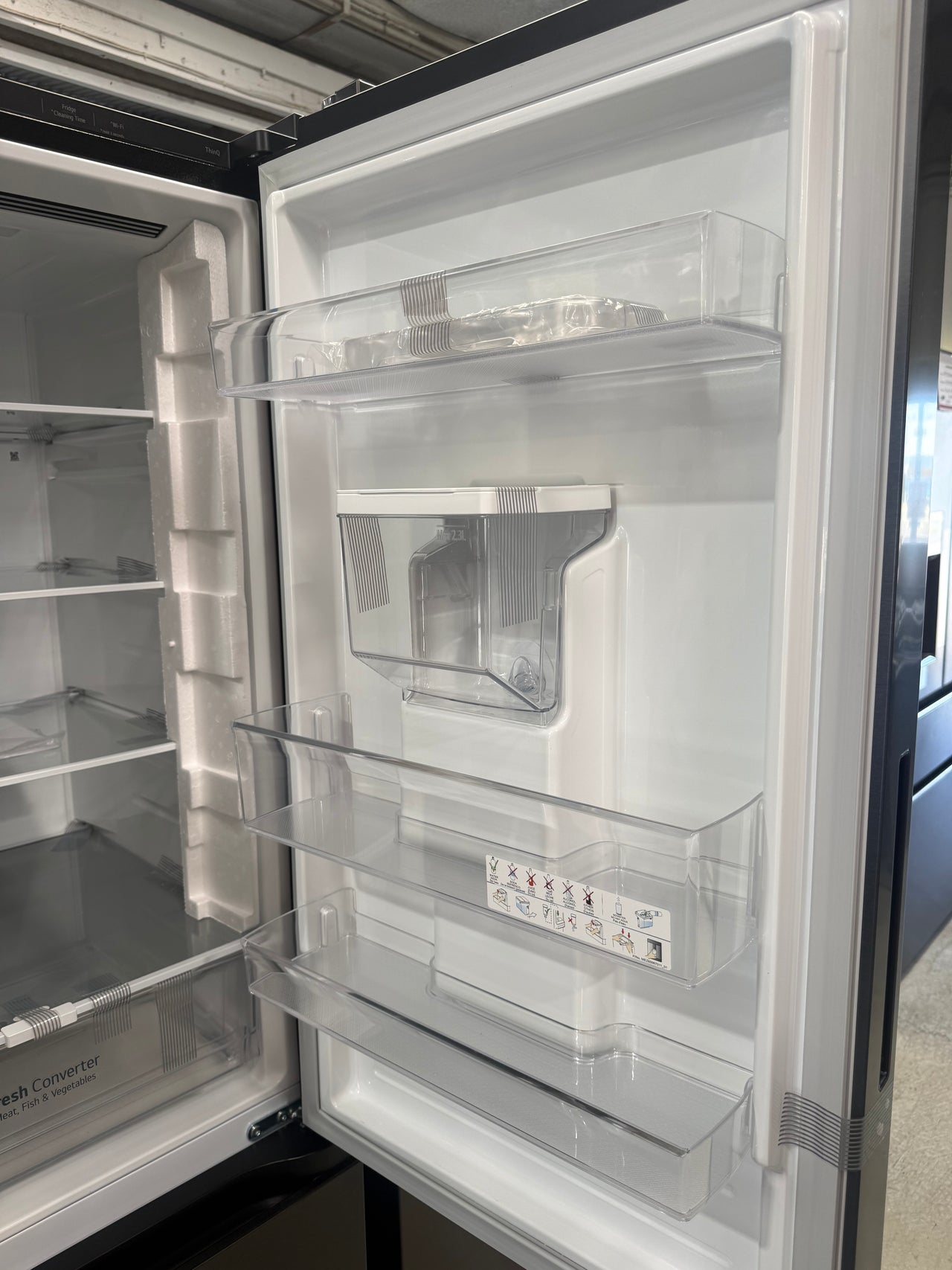 Transportation damaged LG 332L Bottom Mount Fridge GB-W300MBL - Second Hand Appliances Geebung