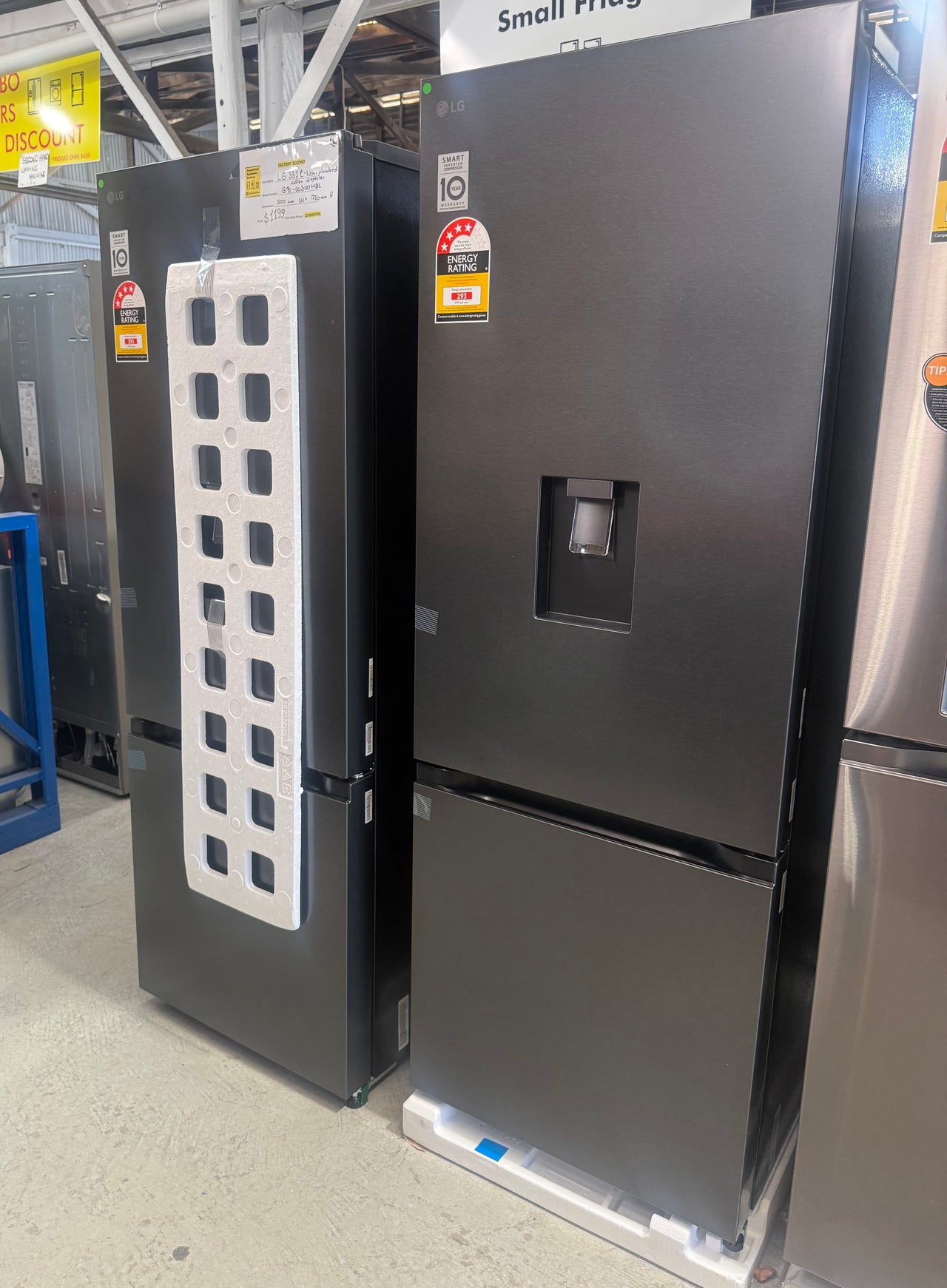 Transportation damaged LG 332L Bottom Mount Fridge GB-W300MBL - Second Hand Appliances Geebung