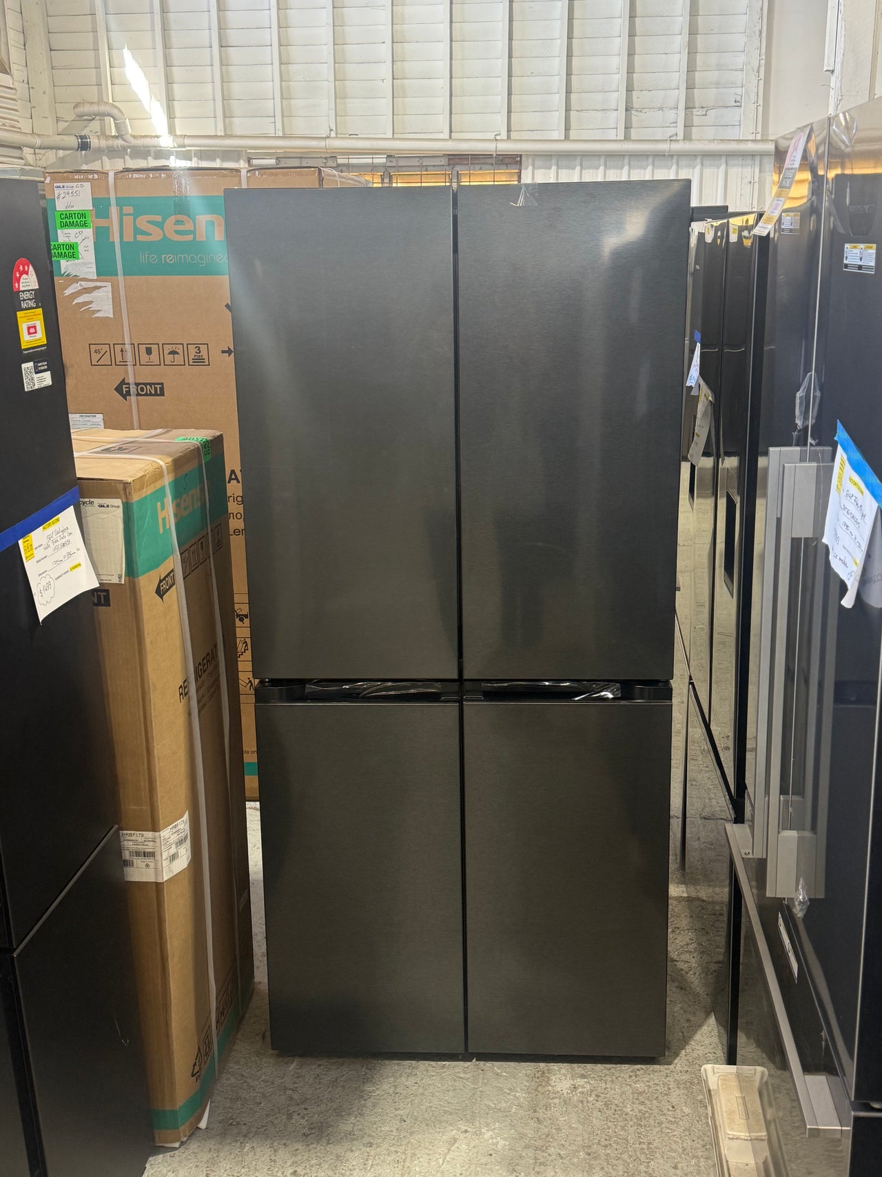 Transportation damaged LG 500L French Door Fridge – GF-B505MBL - Second Hand Appliances Geebung