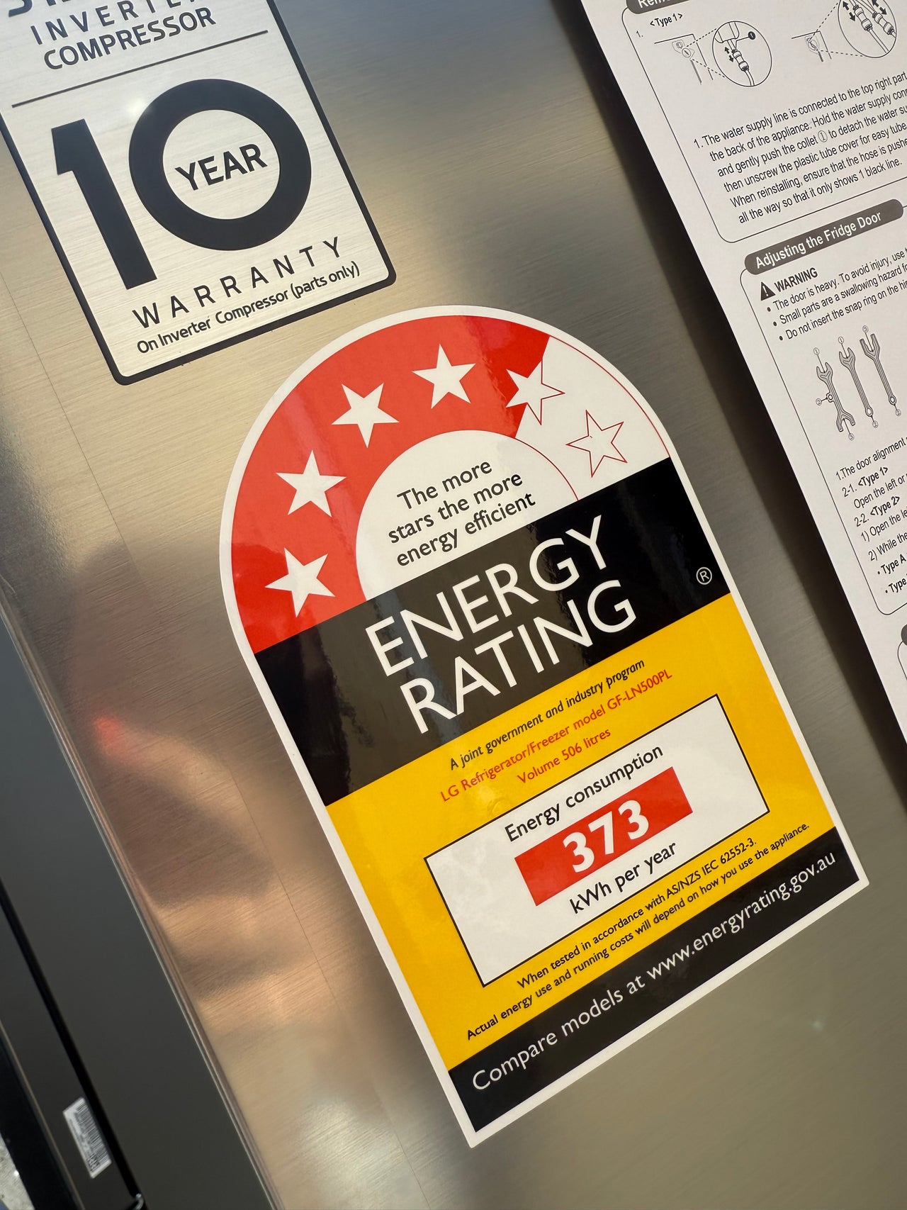 Transportation damaged LG 506L French Door Refrigerator GF-LN500PL with non-plumbed ice maker & water dispenser - Second Hand Appliances Geebung