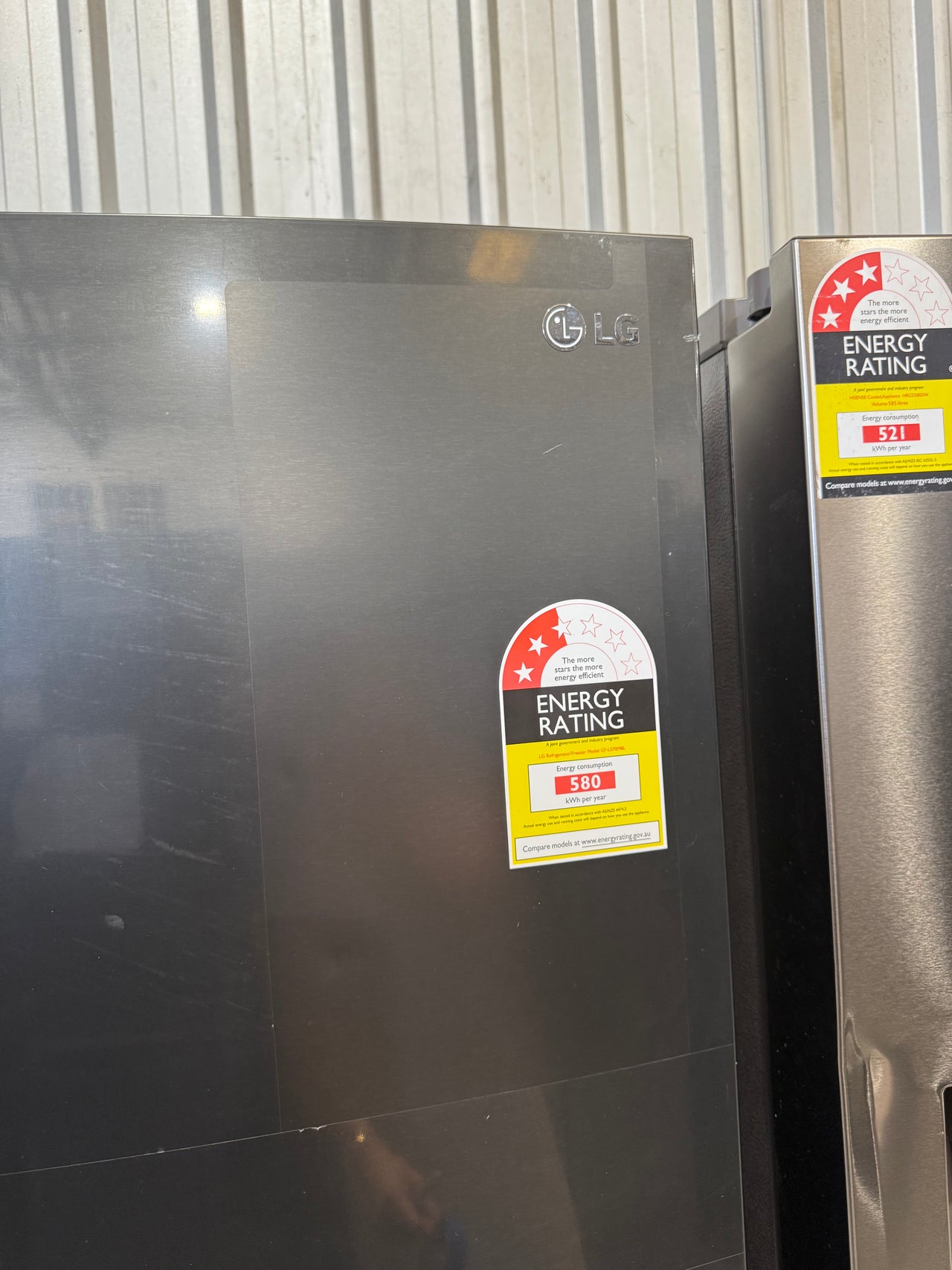 Transportation damaged LG 506L French Door Refrigerator  Model: GF-L570MBL - Second Hand Appliances Geebung