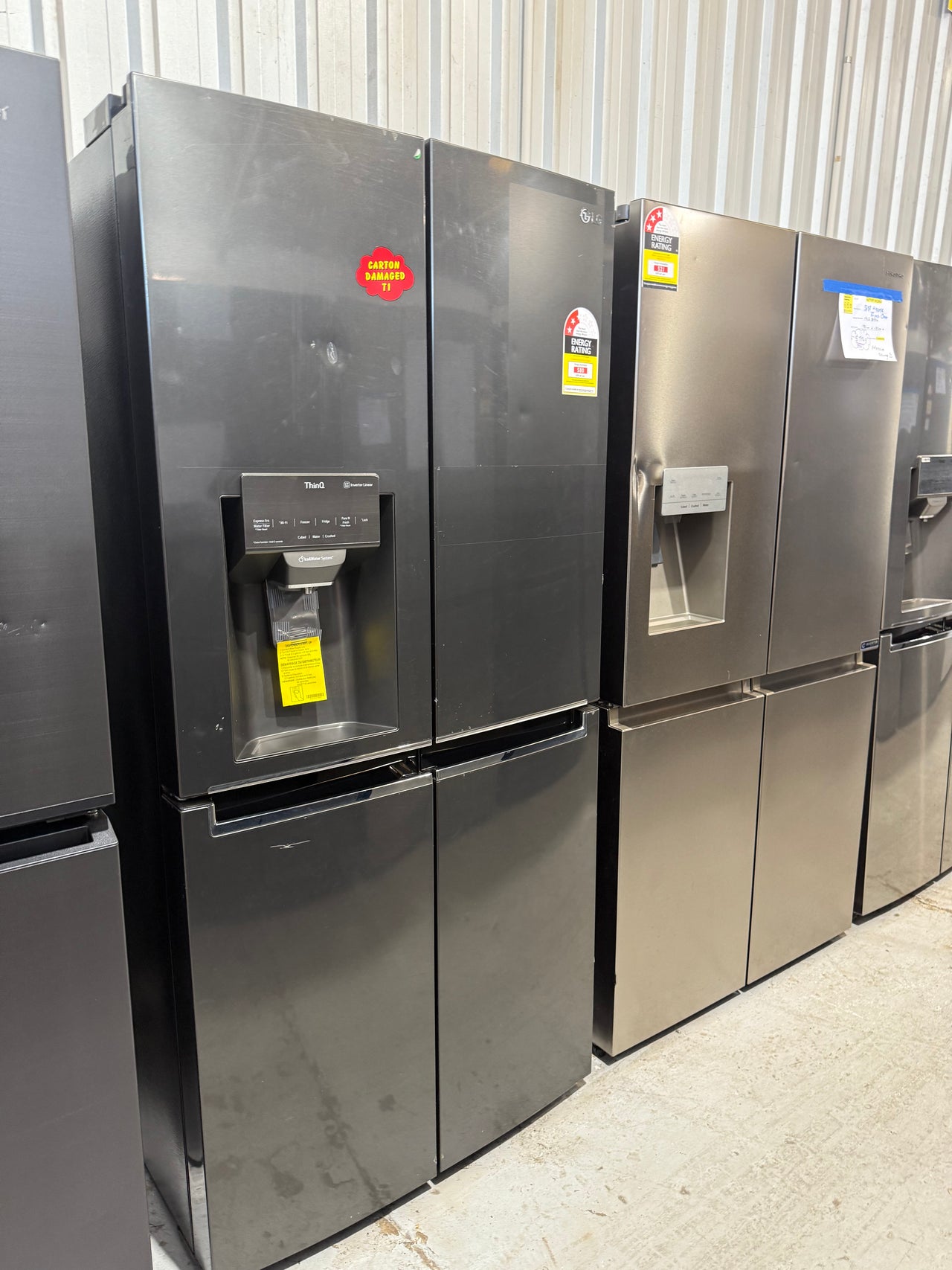 Transportation damaged LG 506L French Door Refrigerator  Model: GF-L570MBL - Second Hand Appliances Geebung