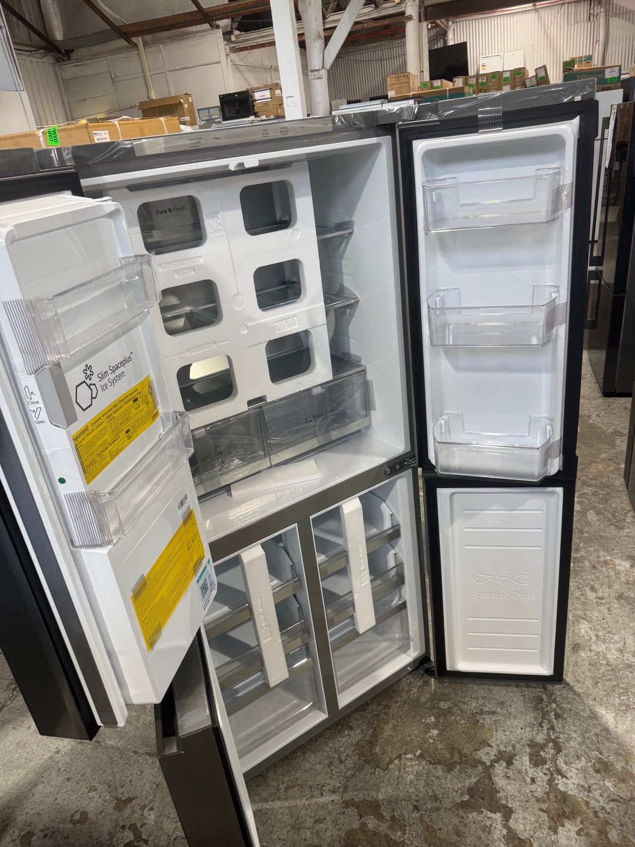 Transportation damaged LG 506L Slim French Door Fridge – GF-L500PL - Second Hand Appliances Geebung