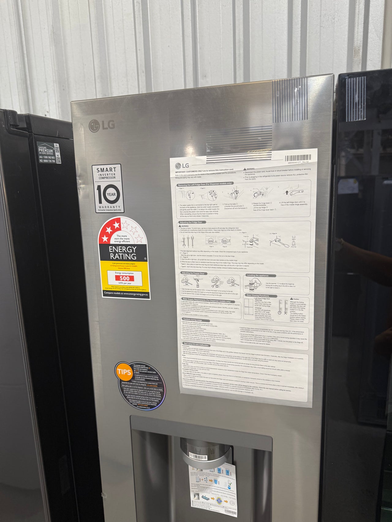Transportation damaged LG 508L InstaView Refrigerator GF-VN500PL - Second Hand Appliances Geebung