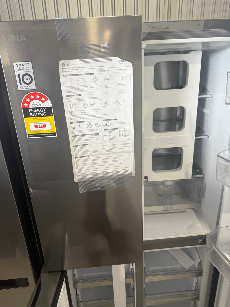 Transportation damaged LG 530l Slim French Door Refrigerator – Platinum Silver  Model: GF-B505PL - Second Hand Appliances Geebung