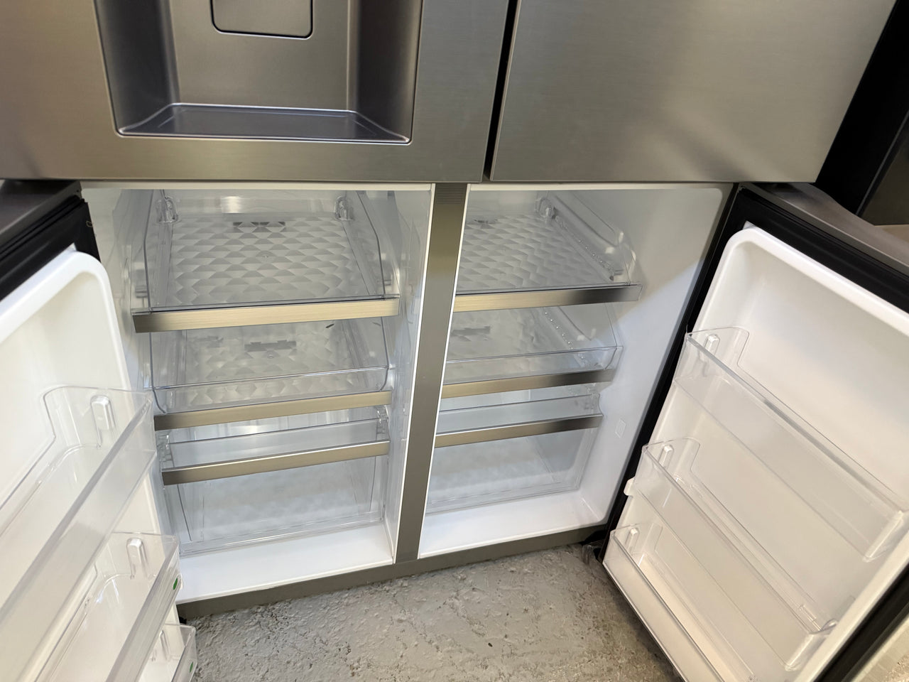 Transportation damaged LG 637L French Door Fridge with Ice and Water Stainless Steel Model: GF-L700PL - Second Hand Appliances Geebung