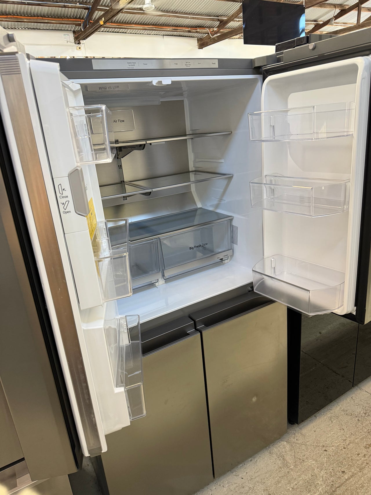 Transportation damaged LG 637L French Door Fridge with Ice and Water Stainless Steel Model: GF-L700PL - Second Hand Appliances Geebung