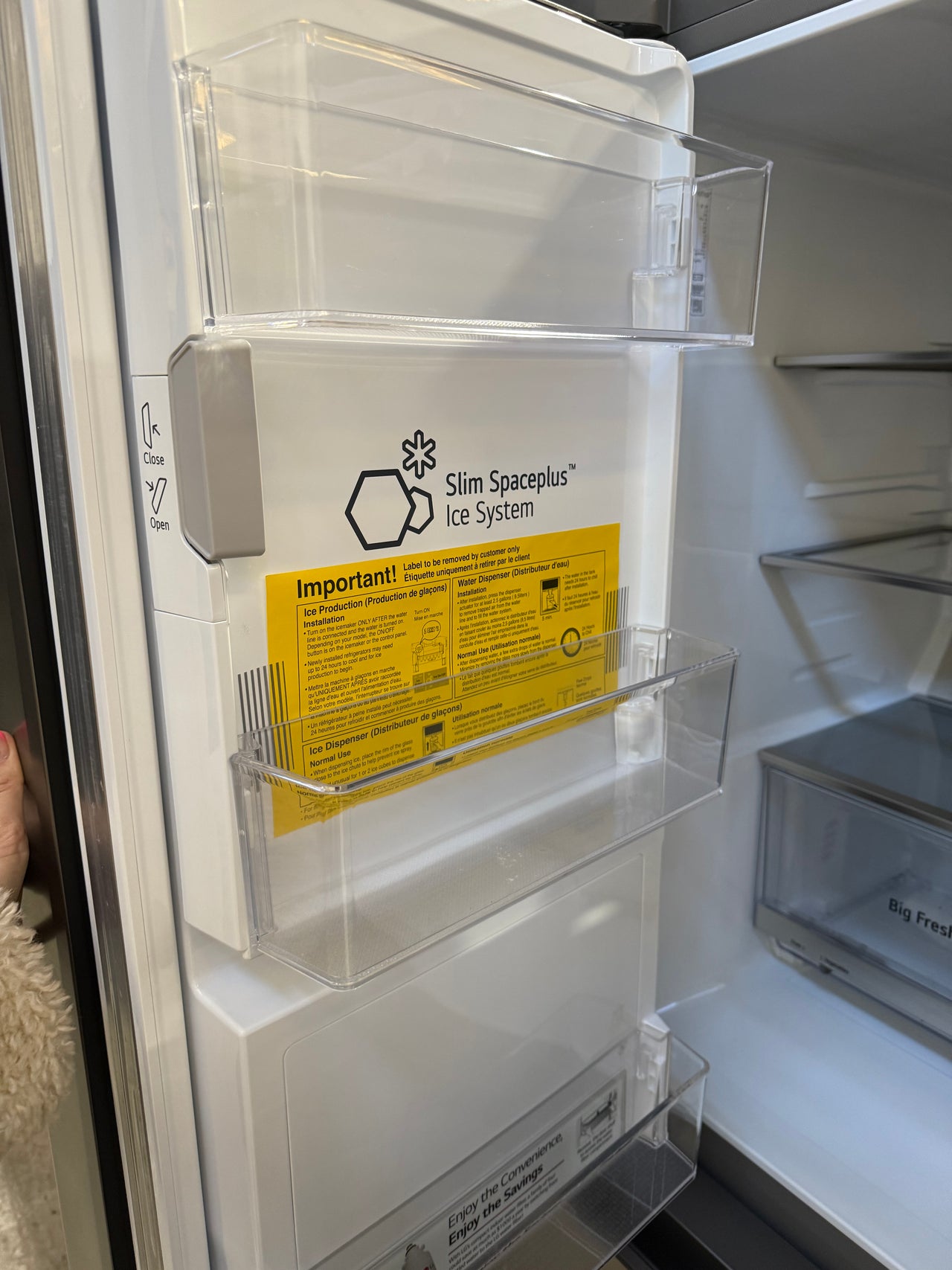 Transportation damaged LG 637L French Door Fridge with Ice and Water Stainless Steel Model: GF-L700PL - Second Hand Appliances Geebung