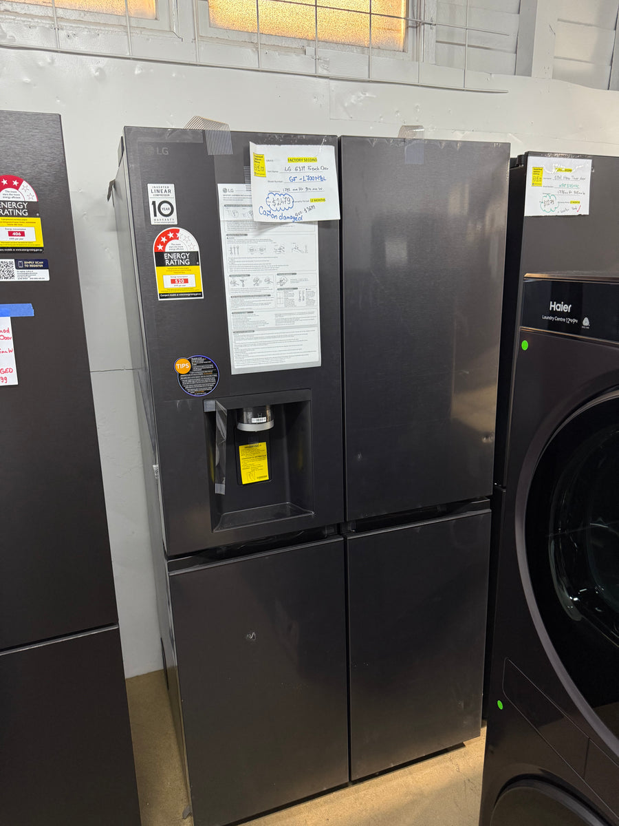 Transportation damaged LG 637L French Door Refrigerator GF-L700MBL - Second Hand Appliances Geebung