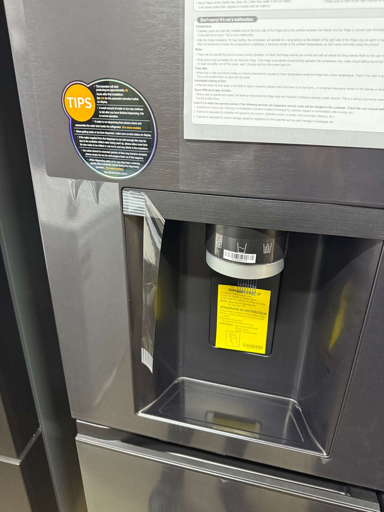 Transportation damaged LG 637L French Door Refrigerator GF-L700MBL - Second Hand Appliances Geebung