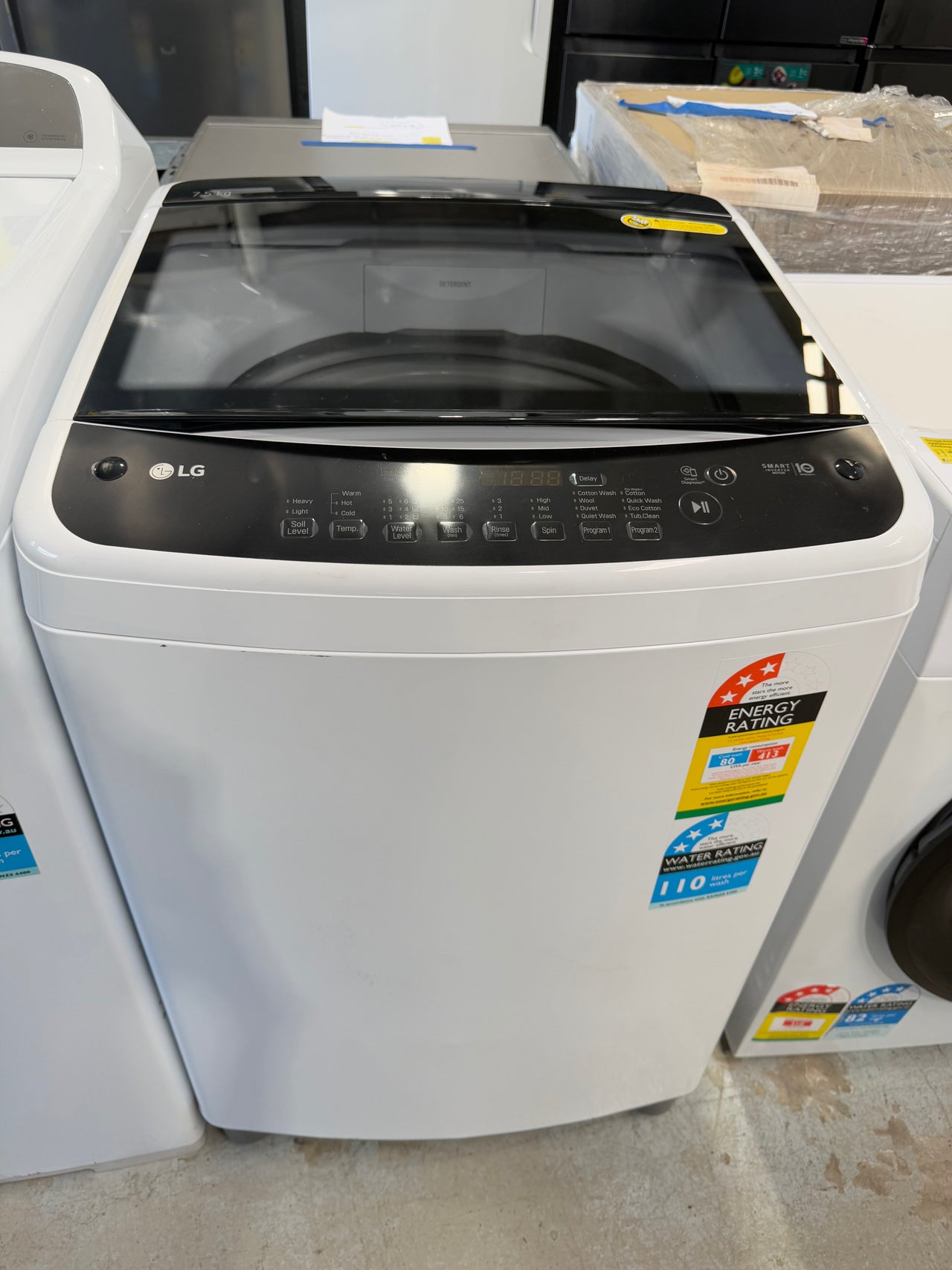 LG 7.5 kg Top Loader  Model: WTG7520 front