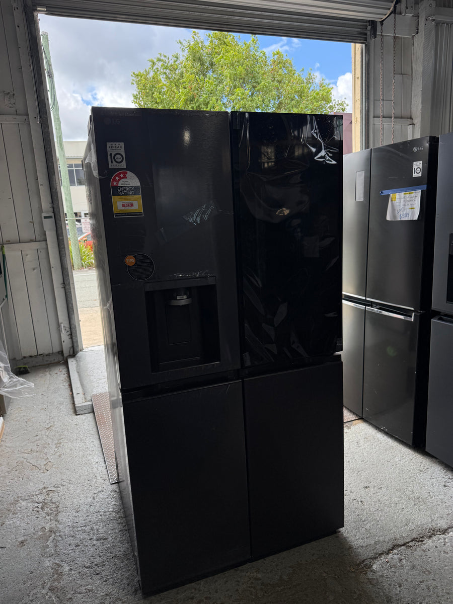 Transportation damaged LG 847L Instaview French Door Fridge Matte Black GF-V900MBLC - Second Hand Appliances Geebung