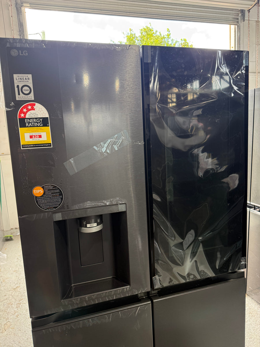 Transportation damaged LG 847L Instaview French Door Fridge Matte Black GF-V900MBLC - Second Hand Appliances Geebung