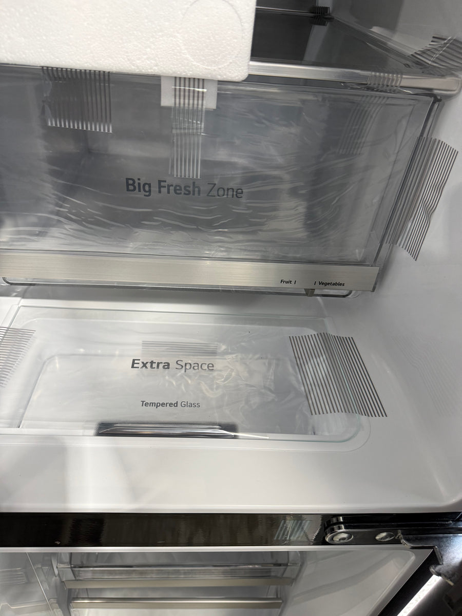 Transportation damaged LG 847L Instaview French Door Fridge Matte Black GF-V900MBLC - Second Hand Appliances Geebung