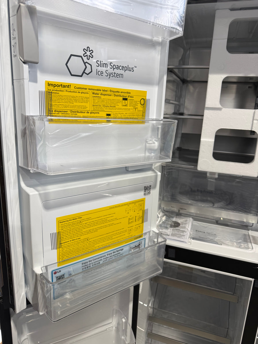 Transportation damaged LG 847L Instaview French Door Fridge Matte Black GF-V900MBLC - Second Hand Appliances Geebung