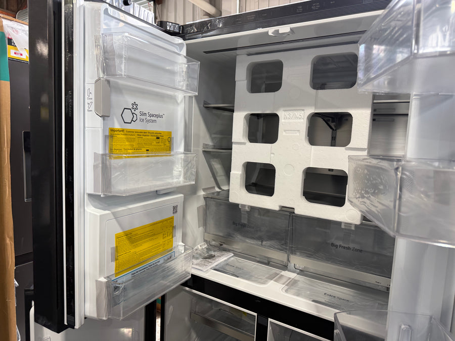 Transportation damaged LG 847L Instaview French Door Fridge Matte Black GF-V900MBLC - Second Hand Appliances Geebung