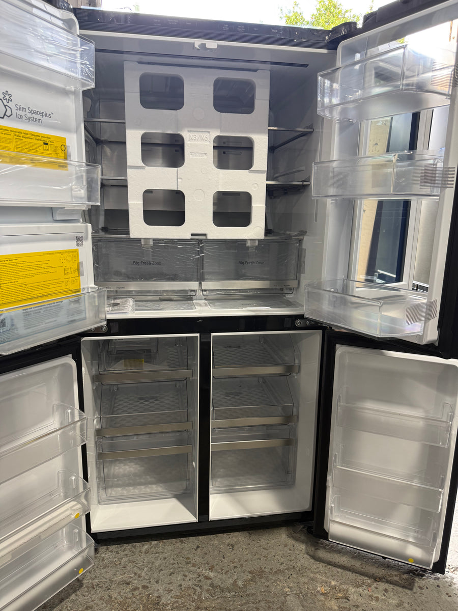 Transportation damaged LG 847L Instaview French Door Fridge Matte Black GF-V900MBLC - Second Hand Appliances Geebung