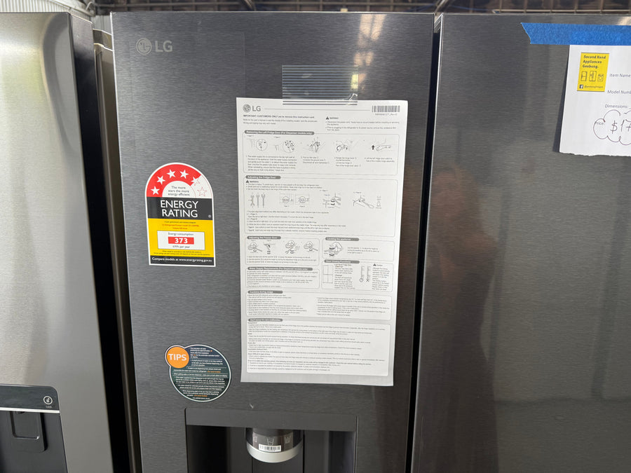 Factory second LG GF-L500MBL 506-liter Slim French Door Refrigerator - Second Hand Appliances Geebung
