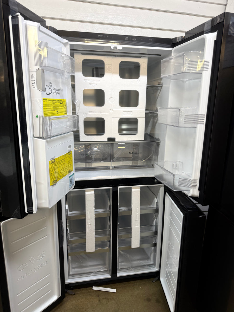 Transportation damaged LG GF-L500MBL is a 506-liter Slim French Door Refrigerator - Second Hand Appliances Geebung