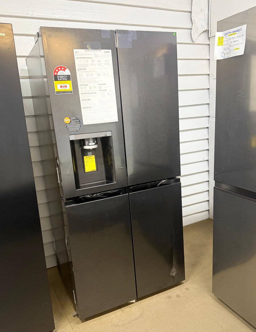 Transportation damaged LG GF-L500MBL is a 506-liter Slim French Door Refrigerator - Second Hand Appliances Geebung