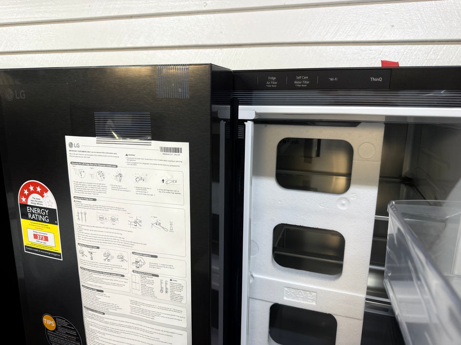 Transportation damaged LG GF-L500MBL is a 506-liter Slim French Door Refrigerator - Second Hand Appliances Geebung