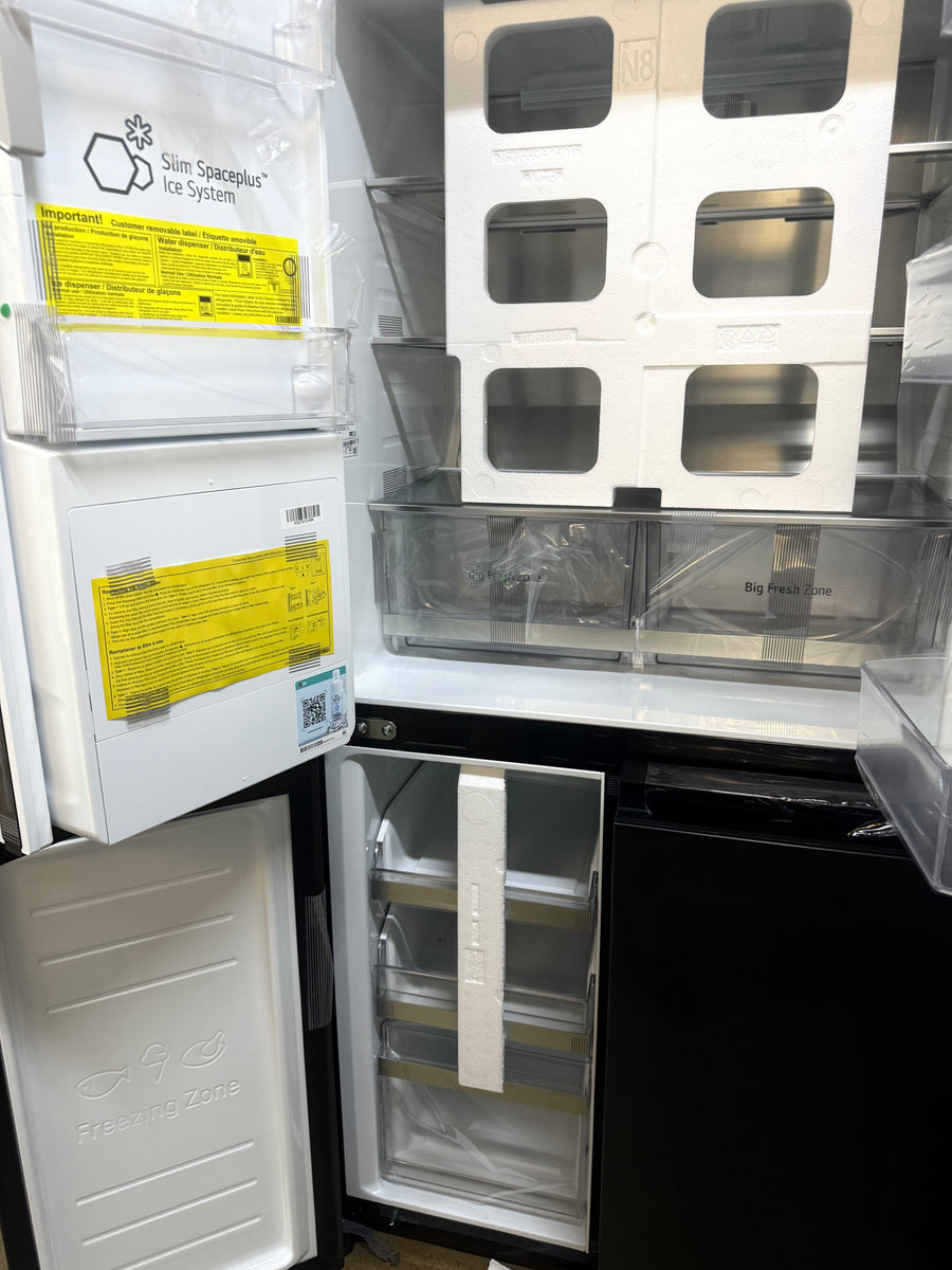 Transportation damaged LG GF-L500MBL is a 506-liter Slim French Door Refrigerator - Second Hand Appliances Geebung