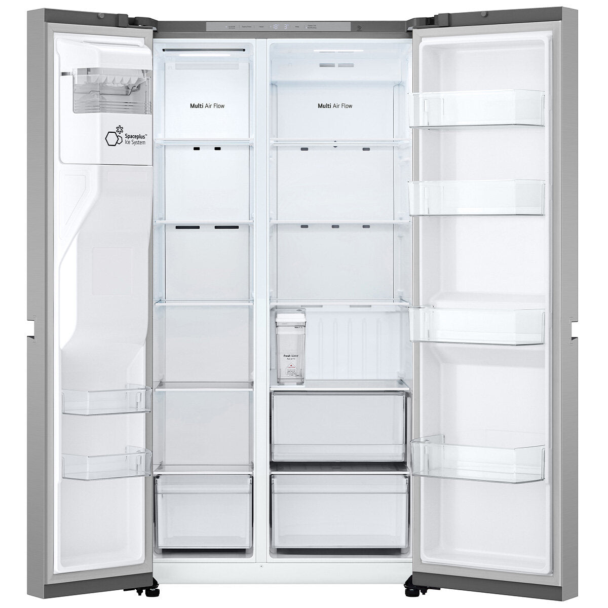 Transportation damaged LG GS-N599PL 641-liter side-by-side refrigerator With Non-plumbed ice and water dispenser - Second Hand Appliances Geebung
