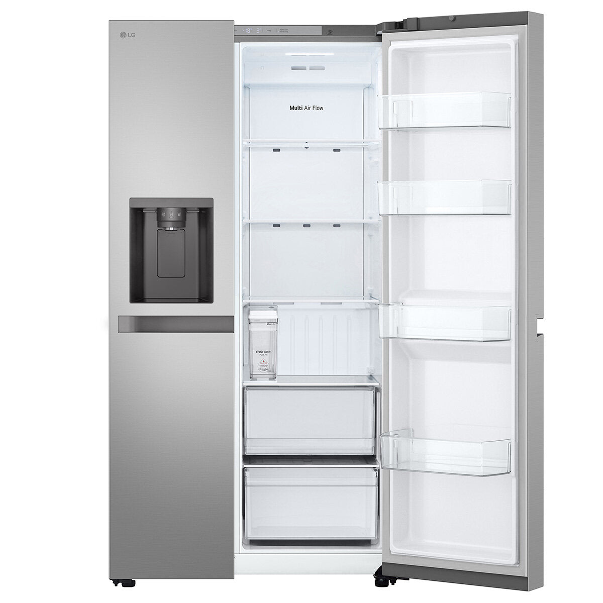 Transportation damaged LG GS-N599PL 641-liter side-by-side refrigerator With Non-plumbed ice and water dispenser - Second Hand Appliances Geebung