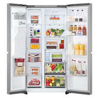Thumbnail for Transportation damaged LG GS-N599PL 641-liter side-by-side refrigerator With Non-plumbed ice and water dispenser - Second Hand Appliances Geebung