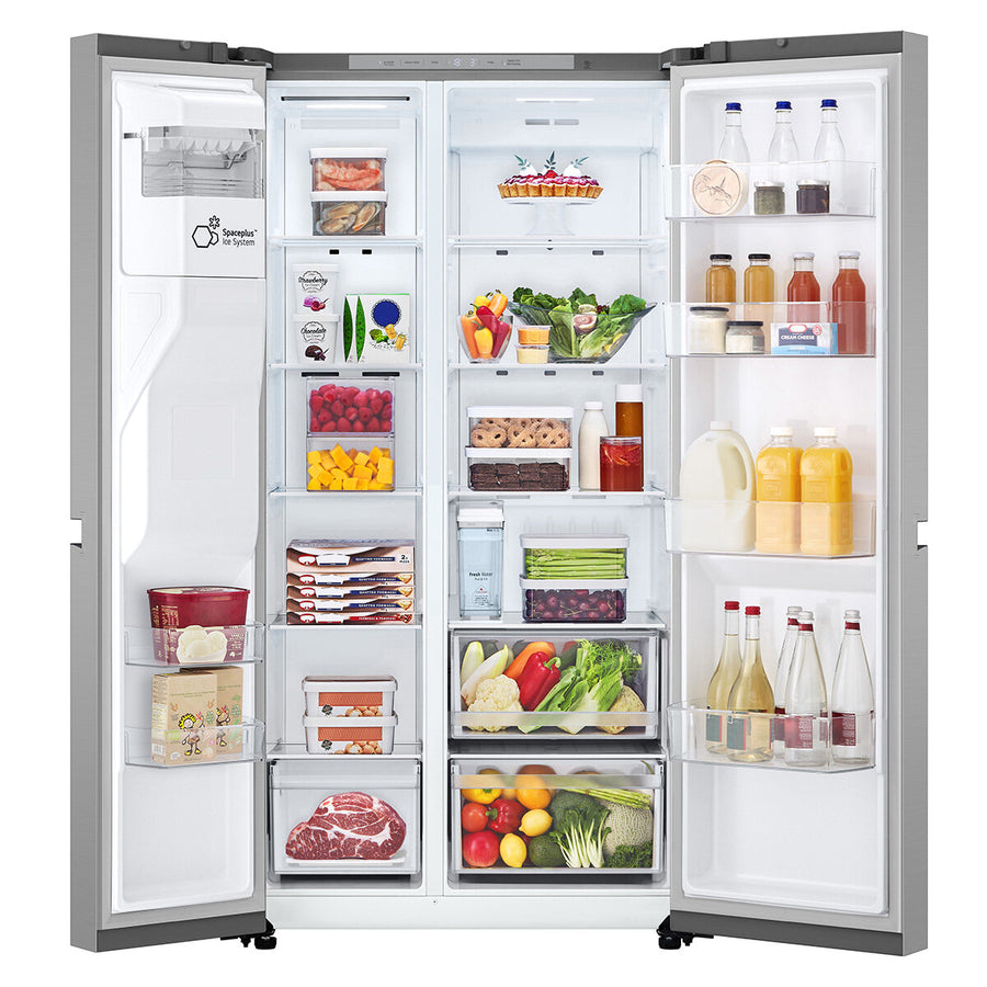 Transportation damaged LG GS-N599PL 641-liter side-by-side refrigerator With Non-plumbed ice and water dispenser - Second Hand Appliances Geebung