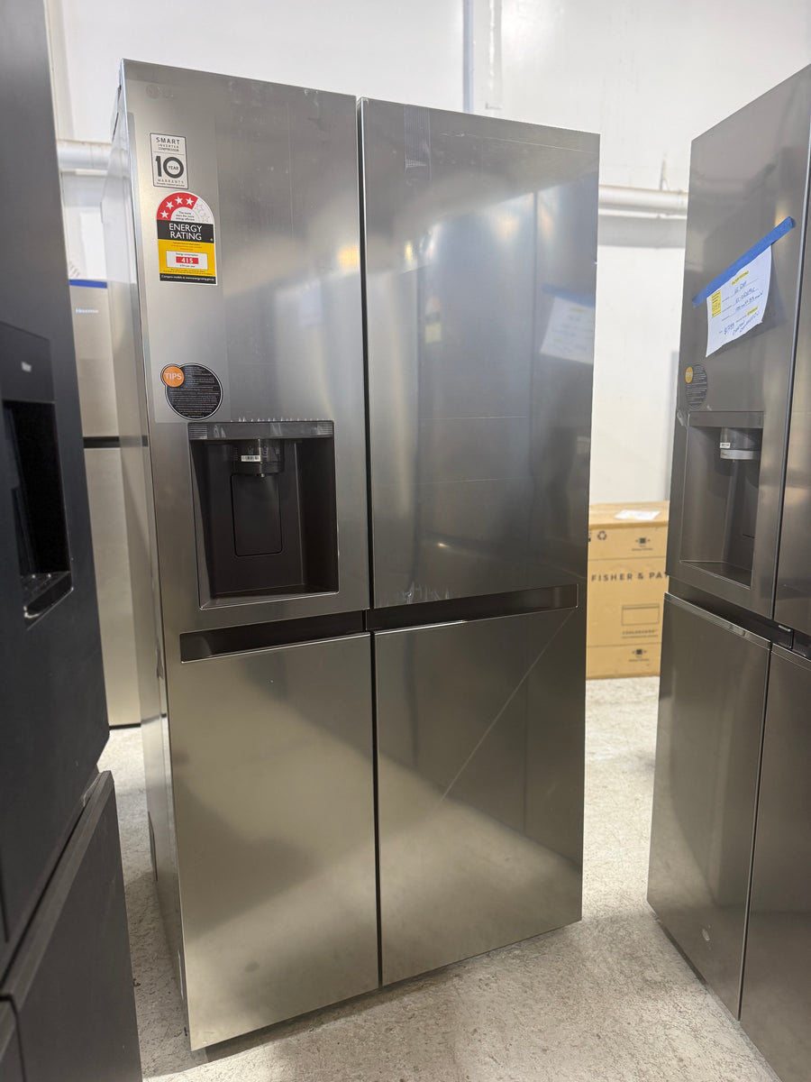 Transportation damaged LG GS-N599PL 641-liter side-by-side refrigerator With Non-plumbed ice and water dispenser - Second Hand Appliances Geebung
