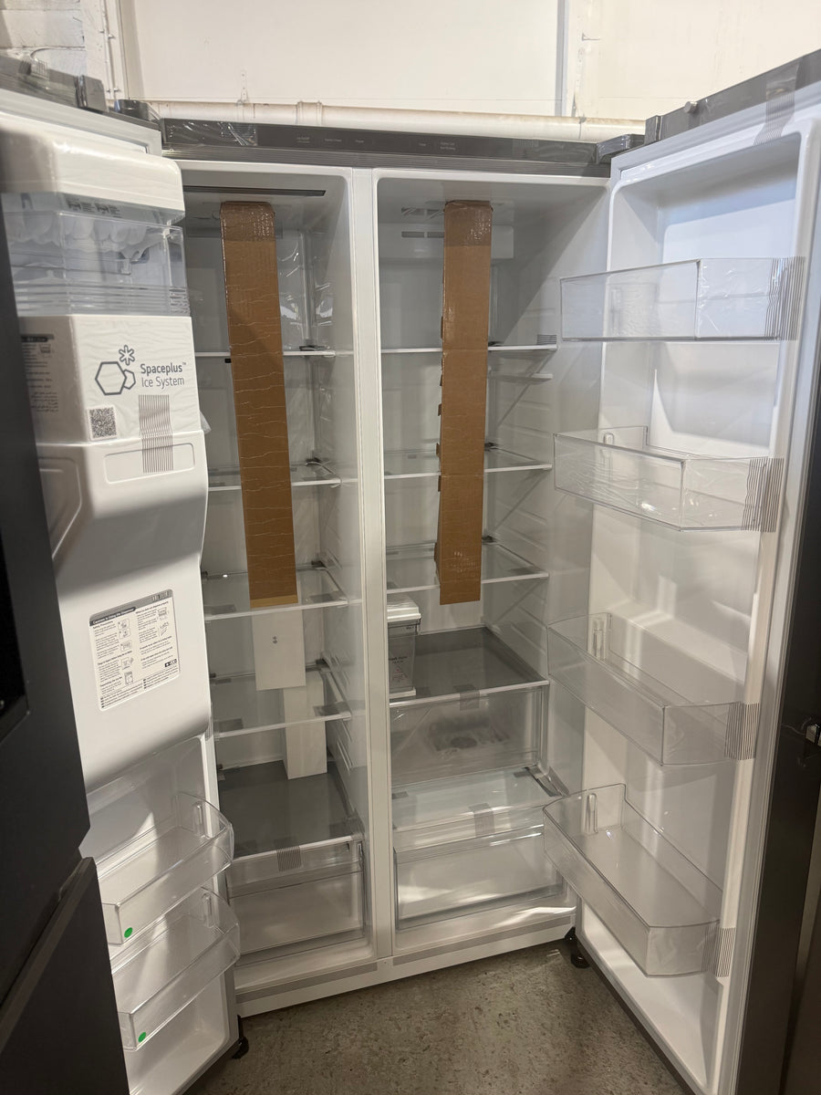 Transportation damaged LG GS-N599PL 641-liter side-by-side refrigerator With Non-plumbed ice and water dispenser - Second Hand Appliances Geebung