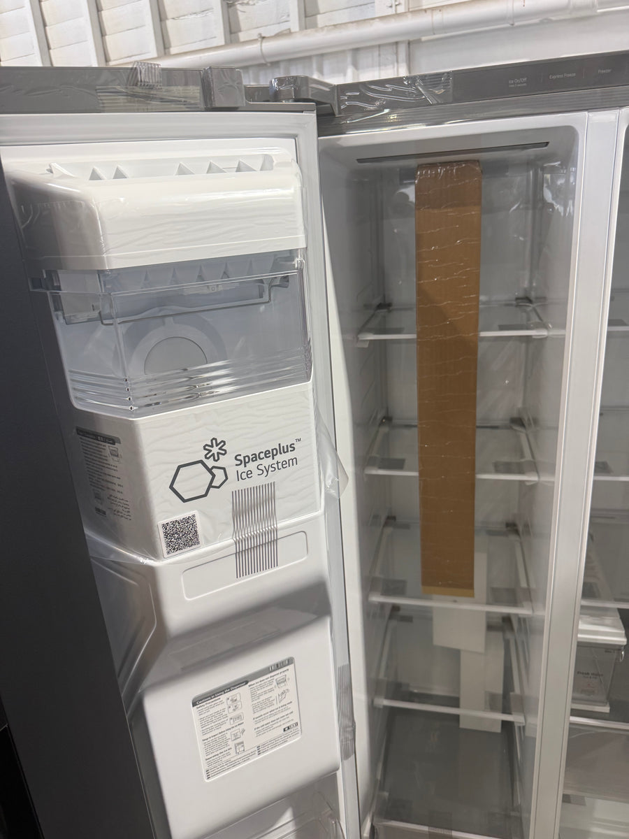 Transportation damaged LG GS-N599PL 641-liter side-by-side refrigerator With Non-plumbed ice and water dispenser - Second Hand Appliances Geebung