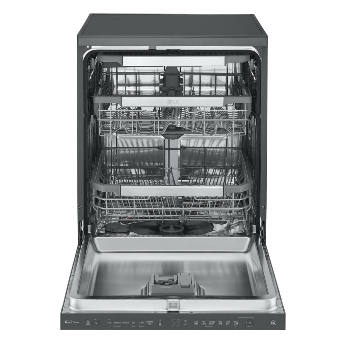 Transportation damaged LG QuadWash® Freestanding Dishwasher – Model: XD3A15MB (Matte Black) - Second Hand Appliances Geebung