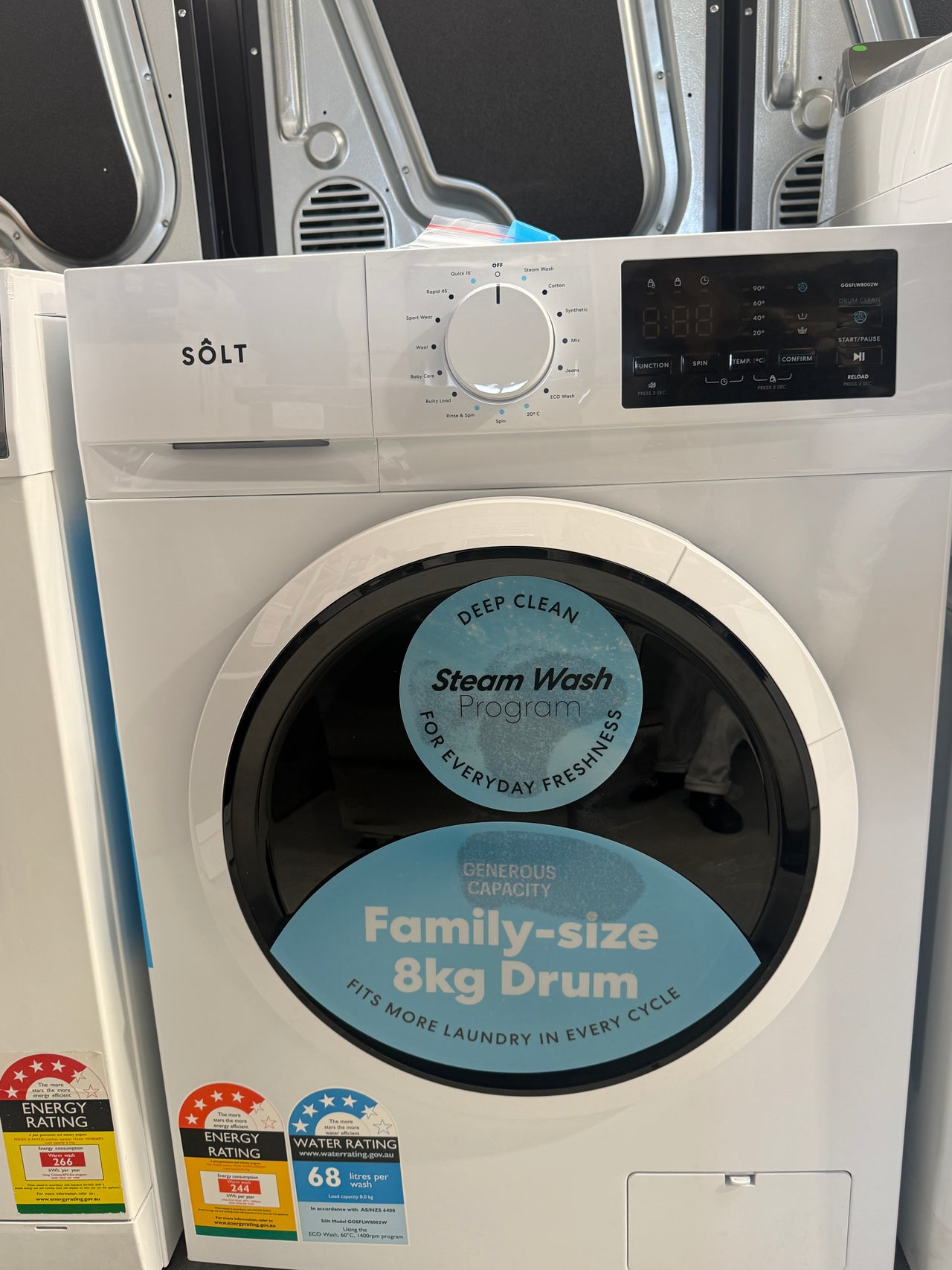 Transportation damaged Solt 8kg Front Load Washer  GGSFLW8002W - Second Hand Appliances Geebung
