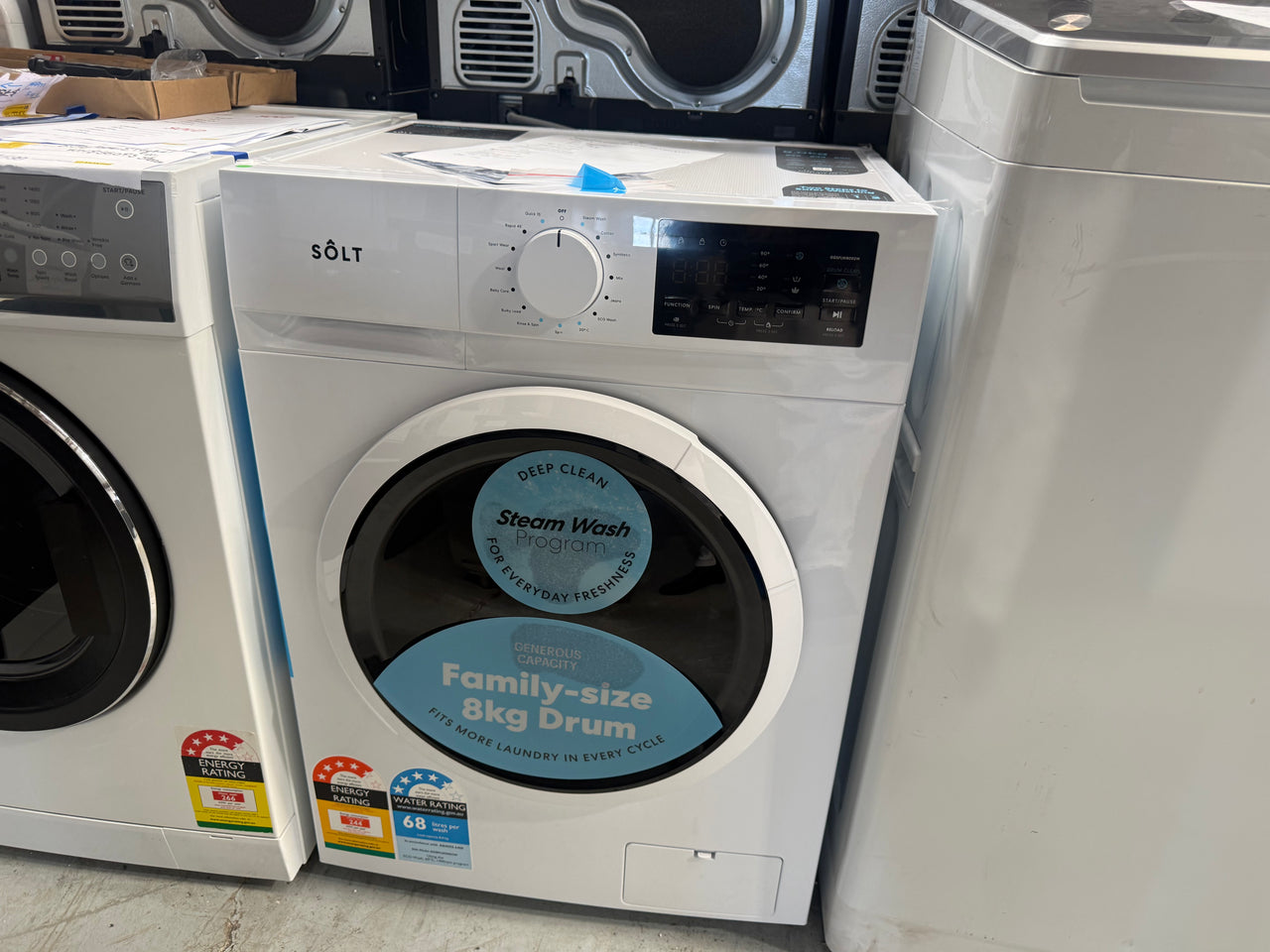 Transportation damaged Solt 8kg Front Load Washer  GGSFLW8002W - Second Hand Appliances Geebung