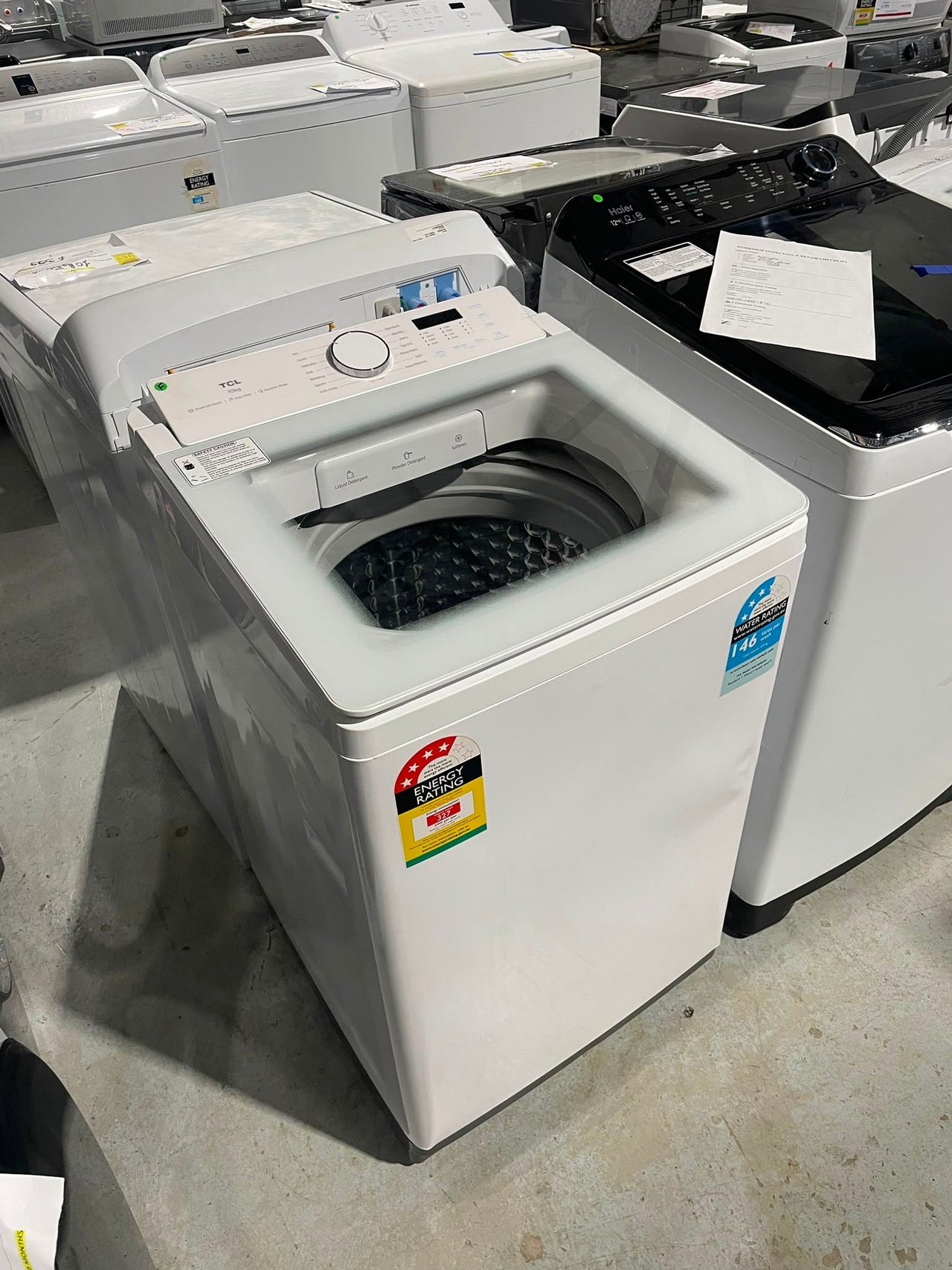Factory second TCL 10kg Top Load Washing Machine – White WA10P60W - Second Hand Appliances Geebung