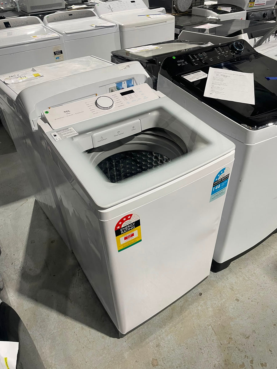 Factory second TCL 10kg Top Load Washing Machine – White WA10P60W - Second Hand Appliances Geebung