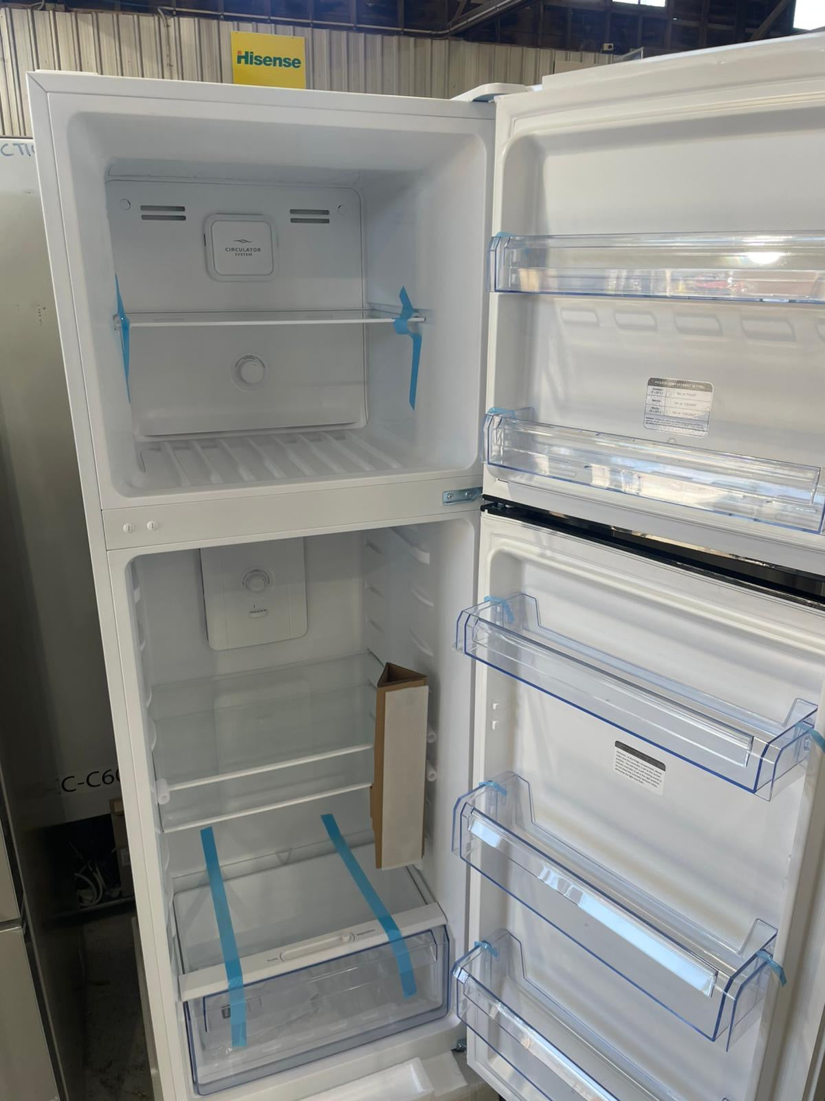 Transportation damaged TCL 362L Top Mount Refrigerator – White (P362TMW) - Second Hand Appliances Geebung