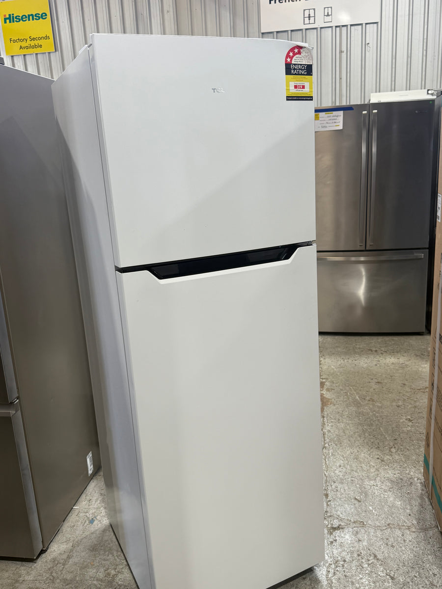 Transportation damaged TCL 362L Top Mount Refrigerator – White (P362TMW) - Second Hand Appliances Geebung