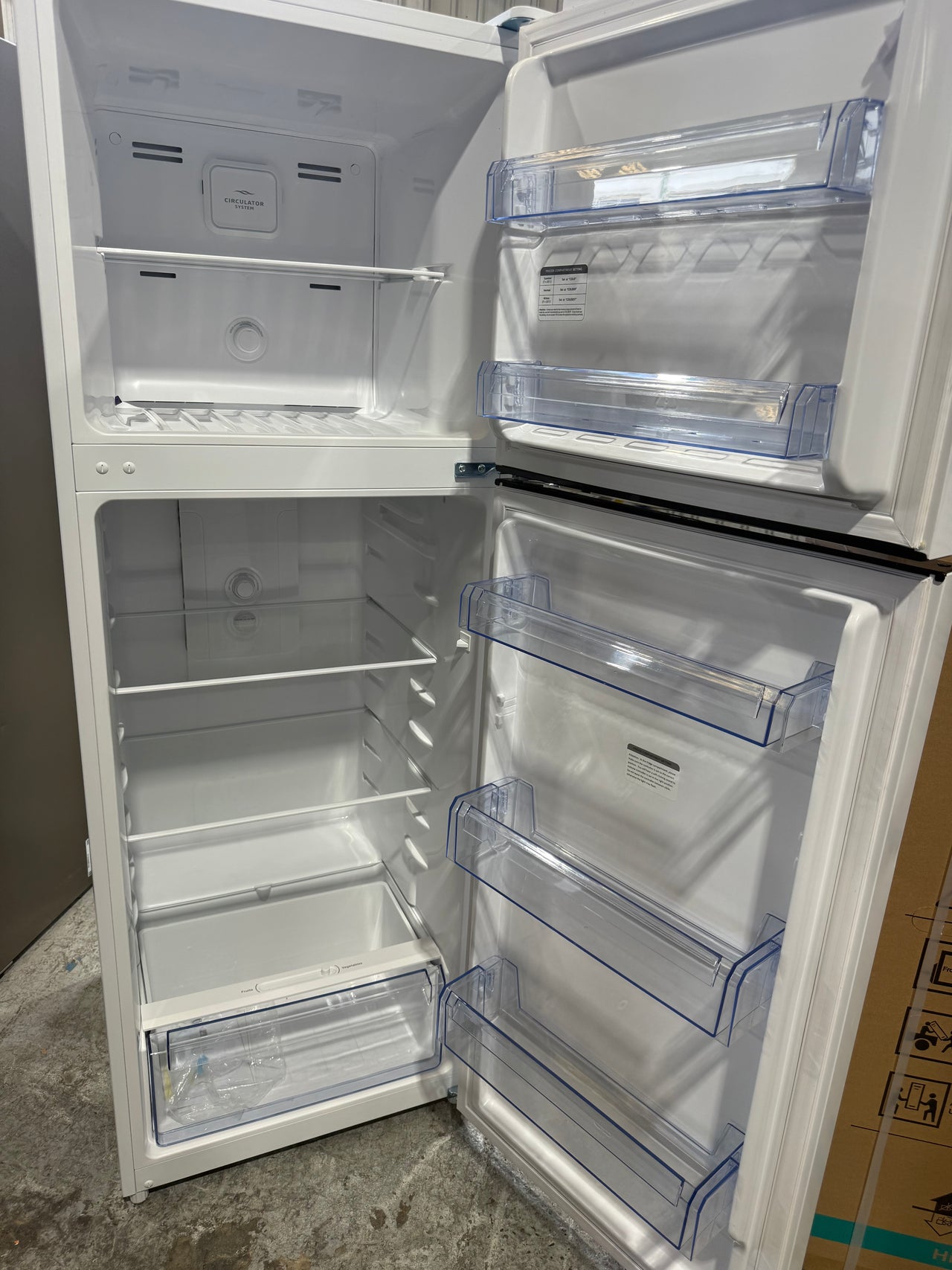 Transportation damaged TCL 362L Top Mount Refrigerator – White (P362TMW) - Second Hand Appliances Geebung