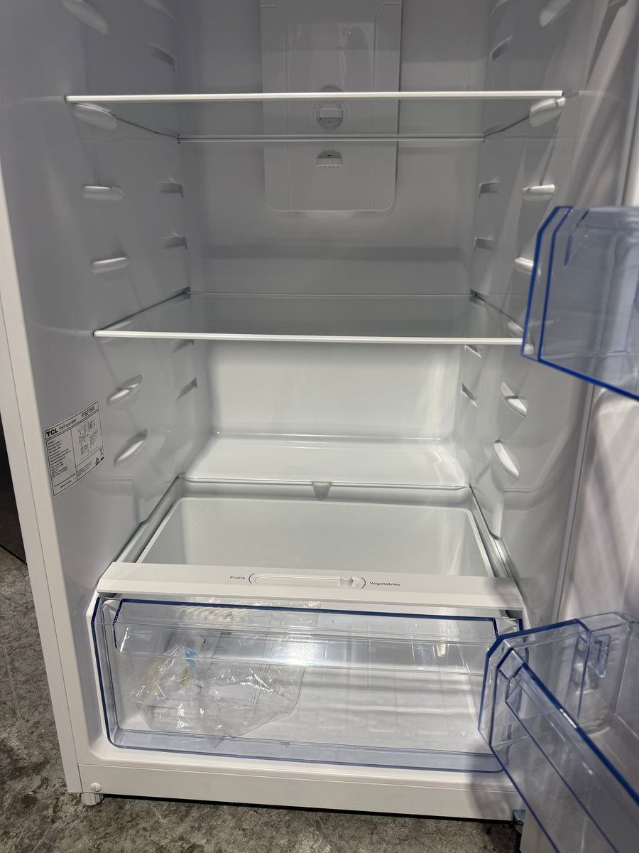 Transportation damaged TCL 362L Top Mount Refrigerator – White (P362TMW) - Second Hand Appliances Geebung