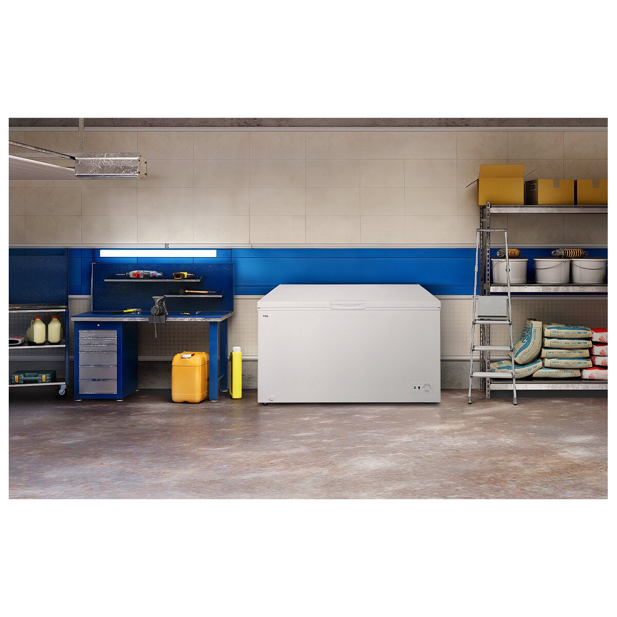 Transportation damaged TCL 371 L Hybrid Chest Freezer – Model F380CFW (White) - Second Hand Appliances Geebung