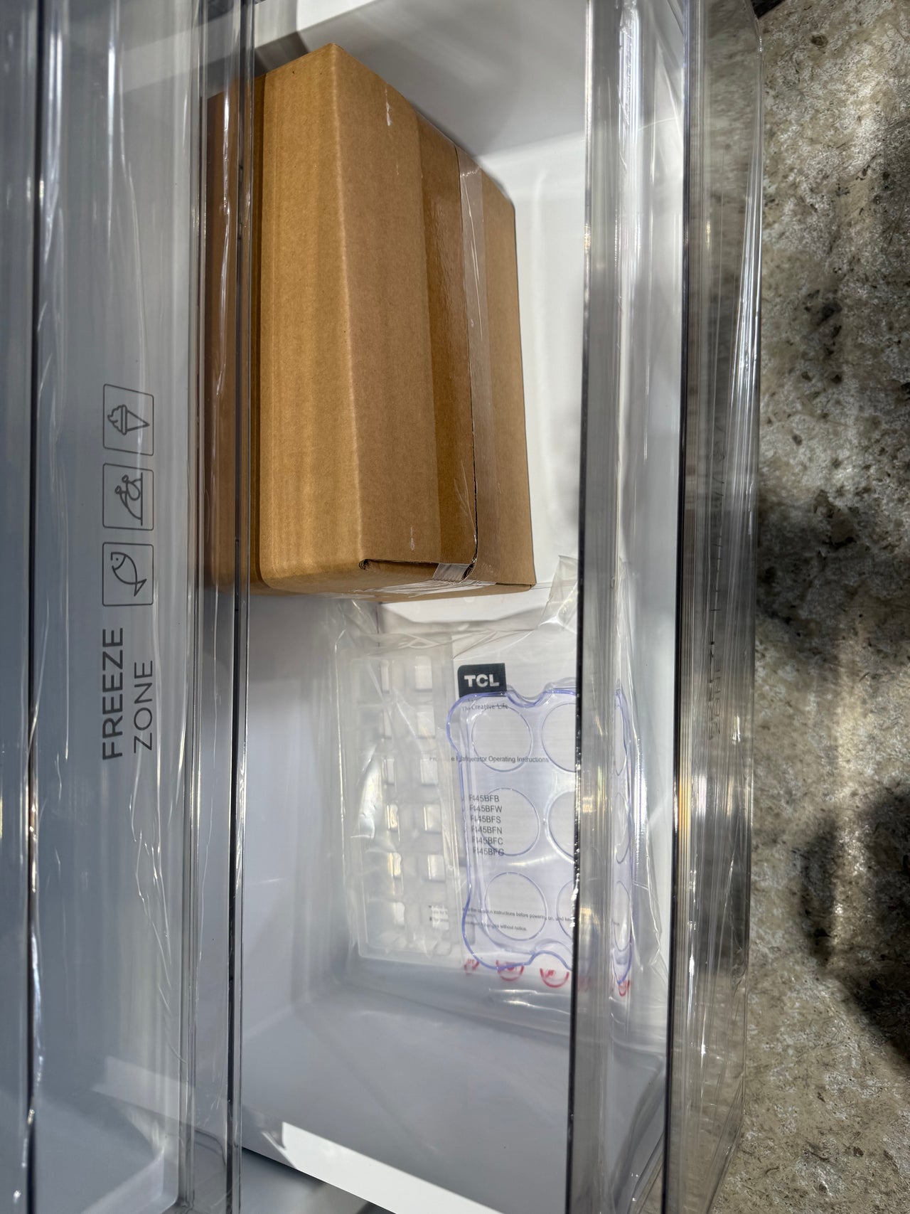 Transportation damaged TCL 416L Bottom Mount Refrigerator Model: P445BFB - Second Hand Appliances Geebung