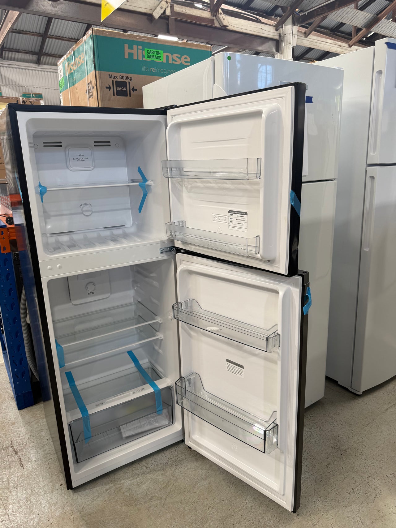 Transportation damaged TCL P220TMB 197-litre top mount refrigerator - Second Hand Appliances Geebung