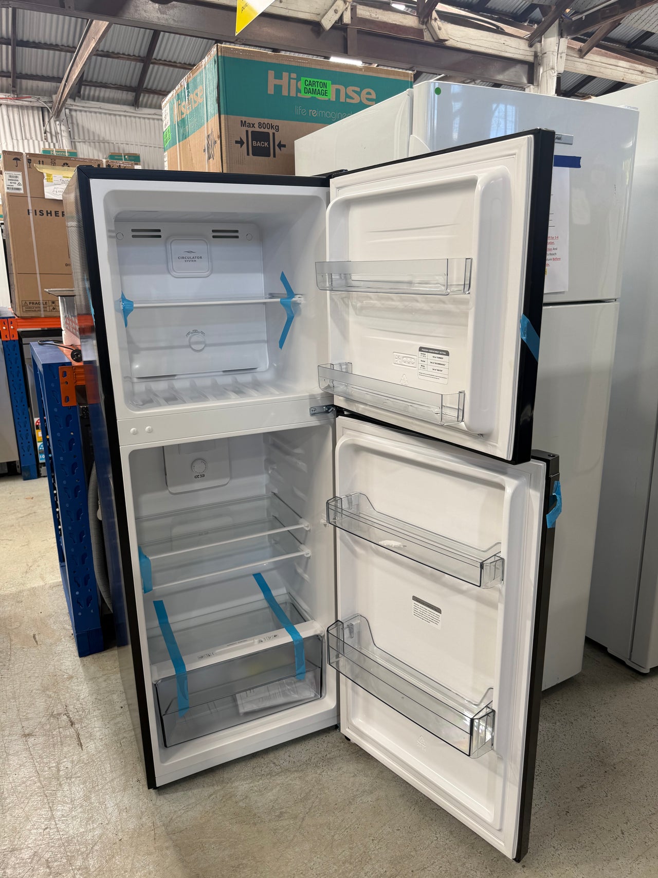 Transportation damaged TCL P220TMB 197-litre top mount refrigerator - Second Hand Appliances Geebung