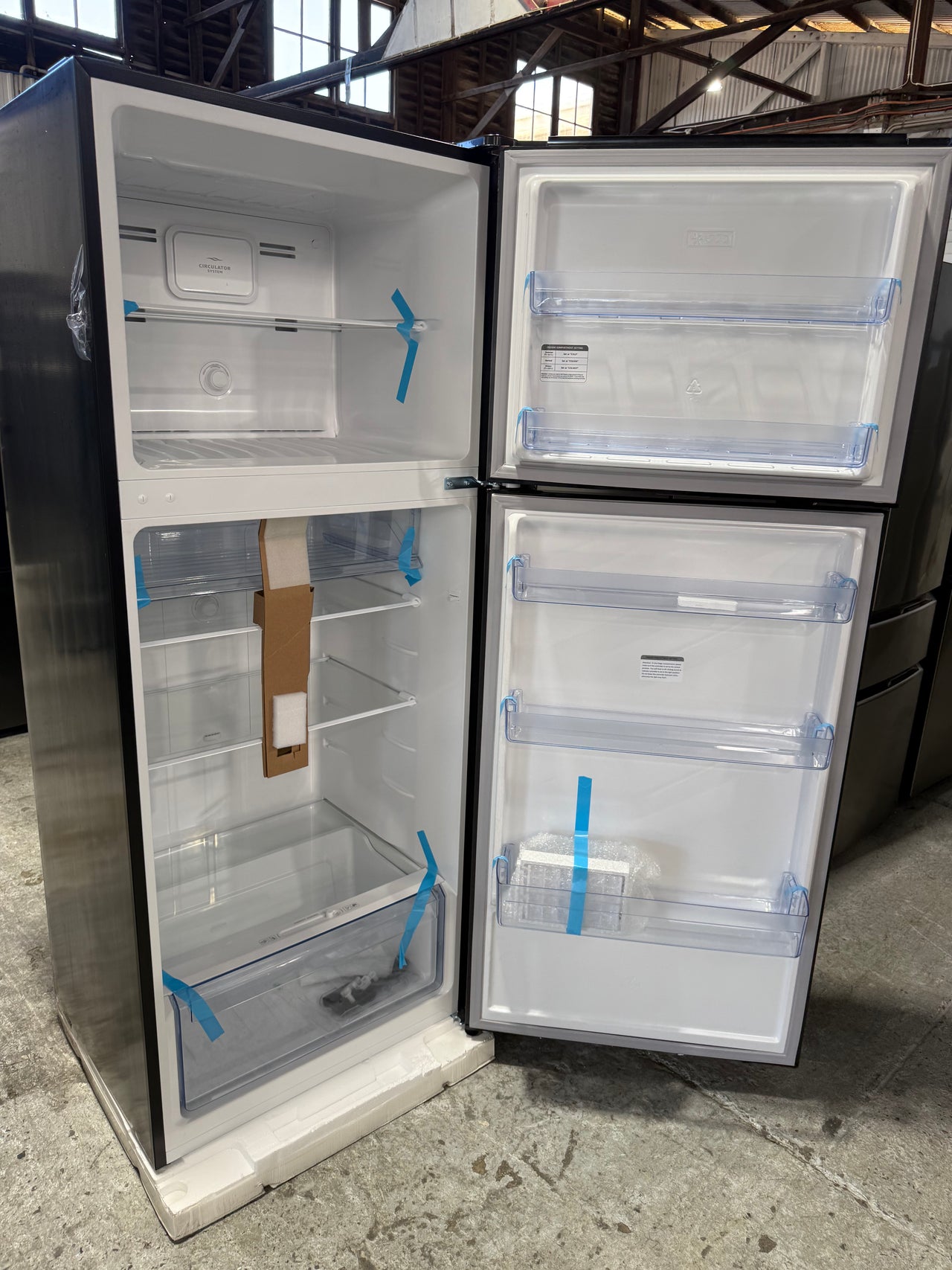 Transportation damaged TCL P454TMB 415L Top Mount Fridge - Second Hand Appliances Geebung