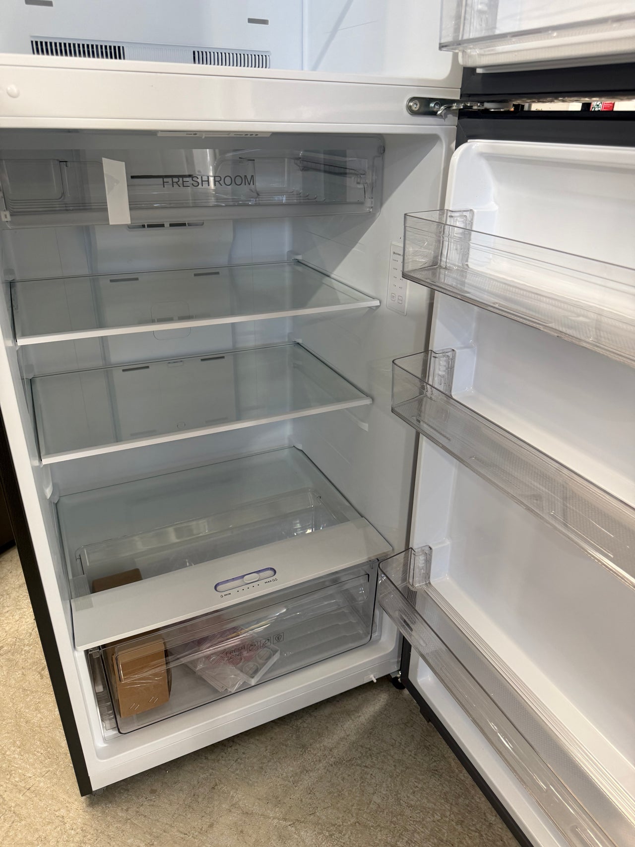 Transportation damaged TCL TRF491TG 420L Top Mount Refrigerator – Crystal Ash Grey - Second Hand Appliances Geebung