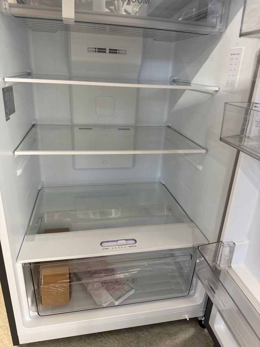 Transportation damaged TCL TRF491TG 420L Top Mount Refrigerator – Crystal Ash Grey - Second Hand Appliances Geebung